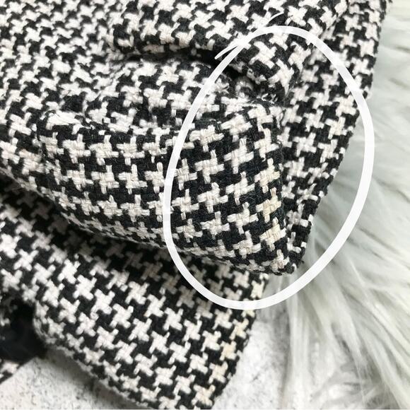 NEIMAN MARCUS Vintage 100% Silk Houndstooth Blazer Jacket Women’s Size 12 - Picture 8 of 13